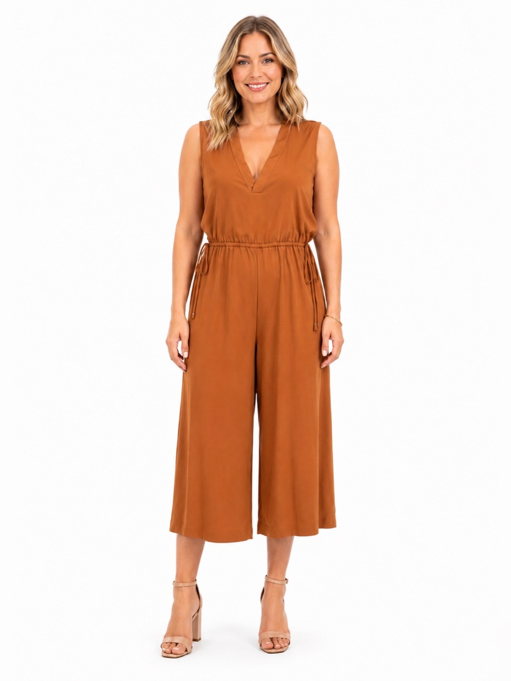 CALVIN KLEIN Sleeveless Wide Leg Jumpsuit Women’s 10 NWT